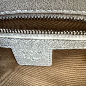 MCM Medium Liz Tote White Leather Rainbow/Pride Detail Authentic Genuinely Used